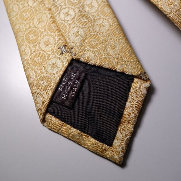 Vintage Celine 100% Silk Logo Embroidered Tie - Picture 7 of 7
